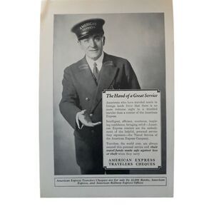 Vintage 1927 American Express Great Service Ad Advertisement